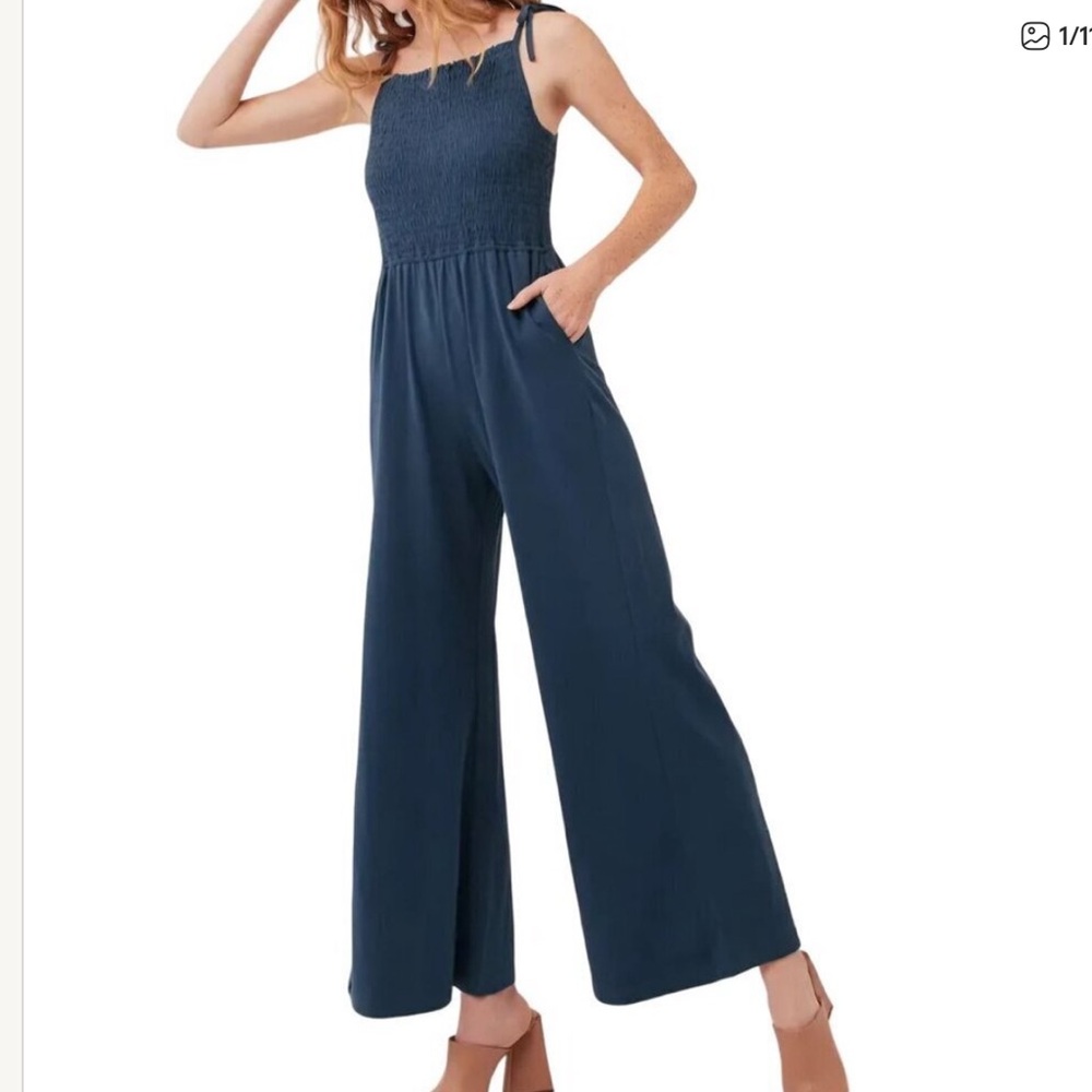 Pact The Soirée One And Done Jumpsuit French Navy Size Medium